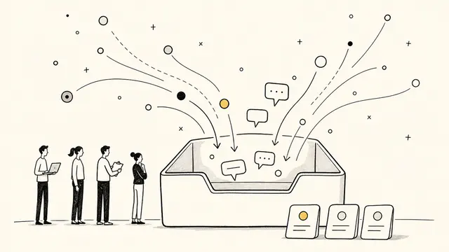 Illustration of feedback signals flowing into a shared collection tray